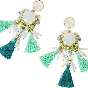 Lilly Pulitzer - NWOT - Waterside Earrings - Amante Aqua - Green